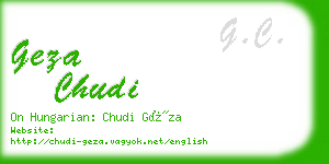 geza chudi business card